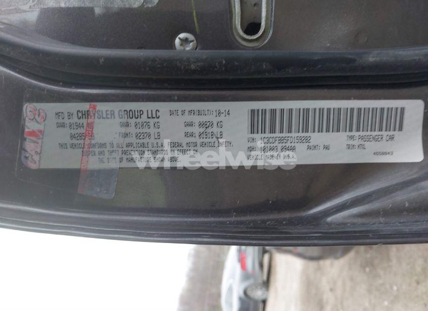 Photo 9 of 2015 Dodge Dart SXT (VIN 1C3CDFBB5FD159282)