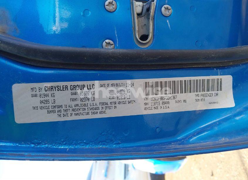 Photo 9 of 2015 Dodge Dart SXT (VIN 1C3CDFBB5FD201367)