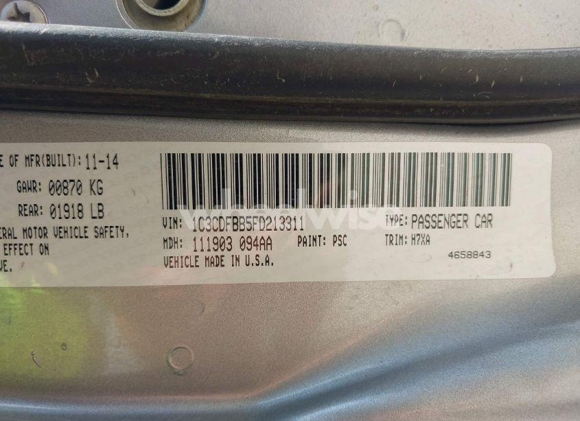 Photo 9 of 2015 Dodge Dart SXT (VIN 1C3CDFBB5FD213311)