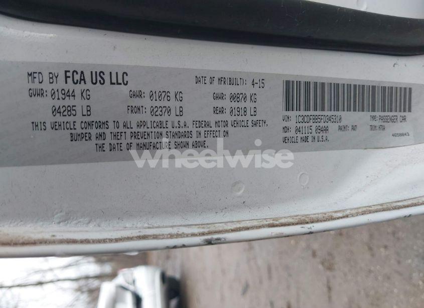 Photo 9 of 2015 Dodge Dart SXT (VIN 1C3CDFBB5FD345310)