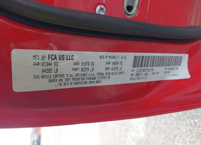 Photo 9 of 2015 Dodge Dart SXT (VIN 1C3CDFBB5FD421799)