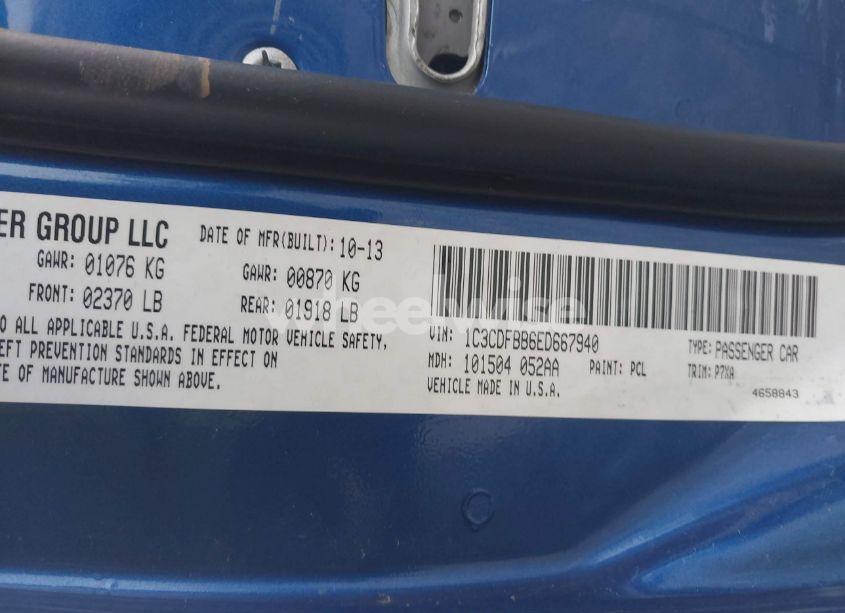 Photo 9 of 2014 Dodge Dart SXT (VIN 1C3CDFBB6ED667940)