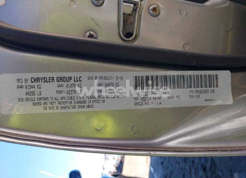 Photo 9 of 2015 Dodge Dart SXT (VIN 1C3CDFBB6FD140479)