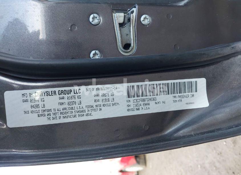 Photo 9 of 2015 Dodge Dart SXT (VIN 1C3CDFBB6FD205363)