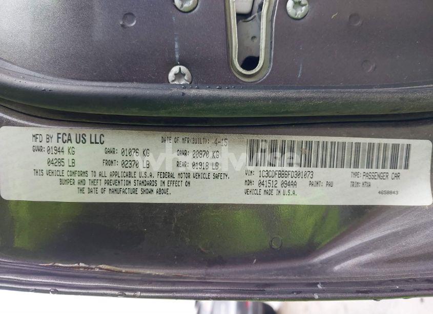 Photo 9 of 2015 Dodge Dart SXT (VIN 1C3CDFBB6FD301073)