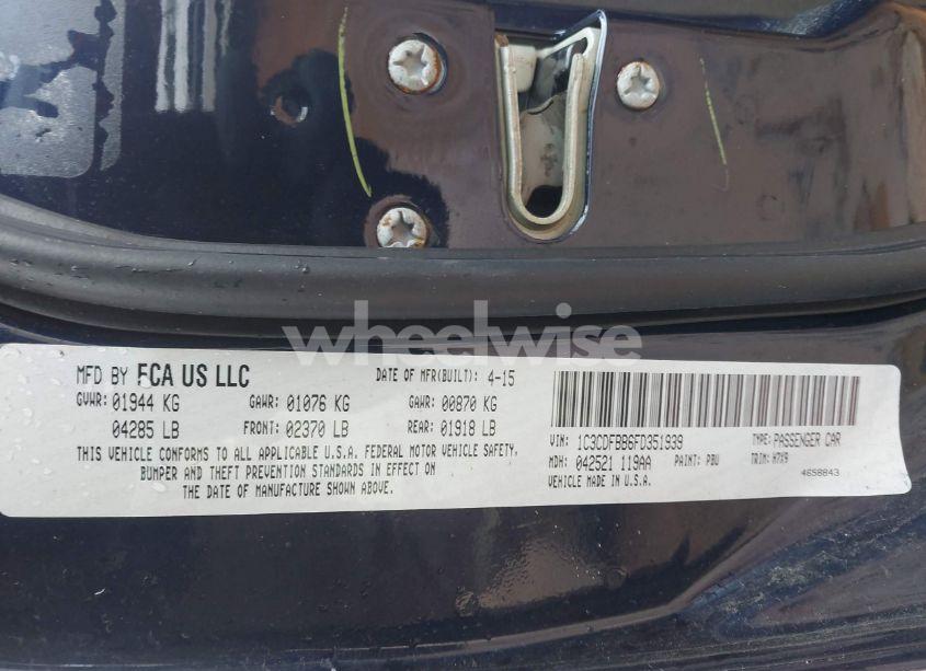 Photo 9 of 2015 Dodge Dart SXT (VIN 1C3CDFBB6FD351939)