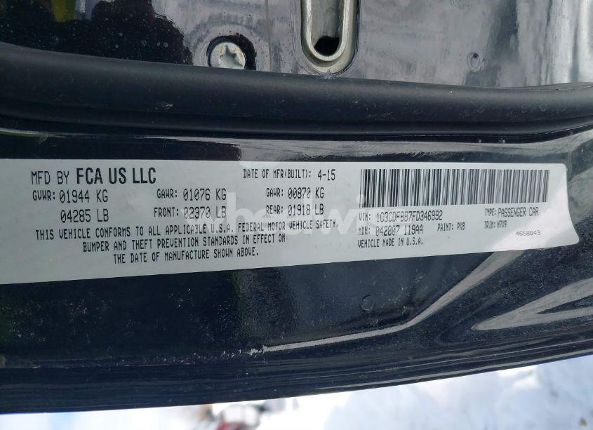 Photo 9 of 2015 Dodge Dart SXT (VIN 1C3CDFBB7FD346992)