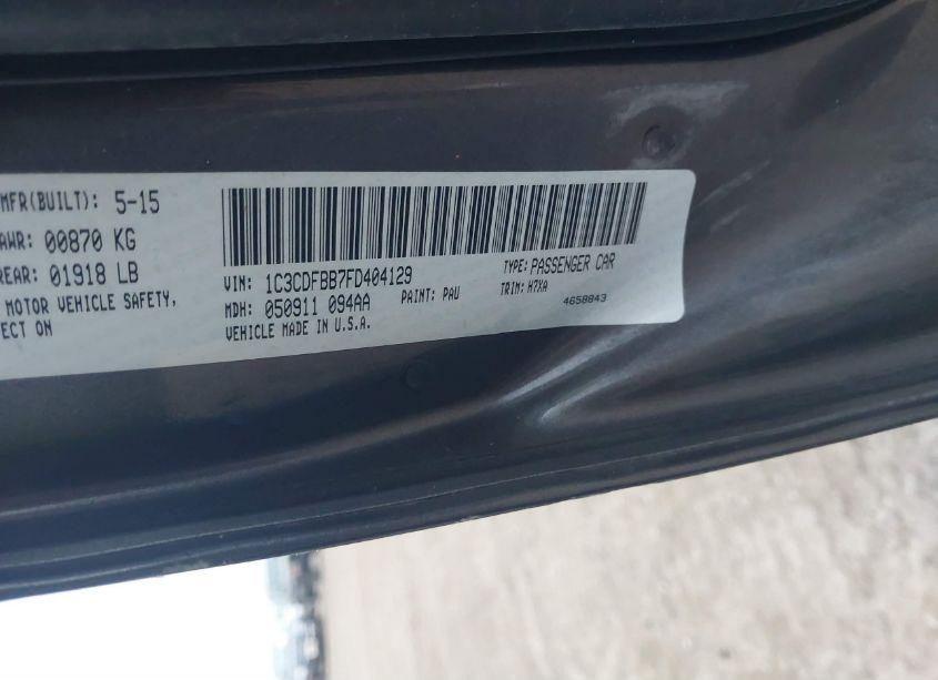 Photo 9 of 2015 Dodge Dart SXT (VIN 1C3CDFBB7FD404129)