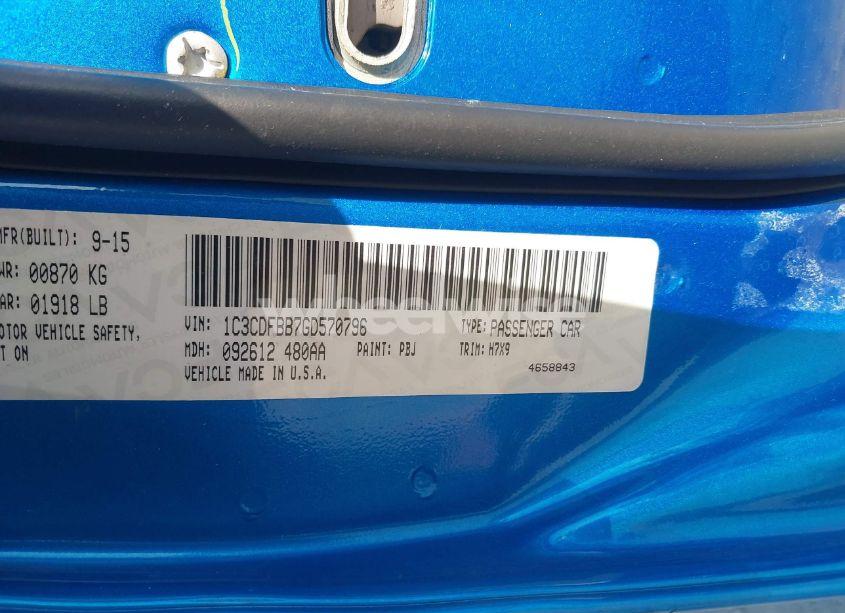 Photo 9 of 2016 Dodge Dart SXT (VIN 1C3CDFBB7GD570796)