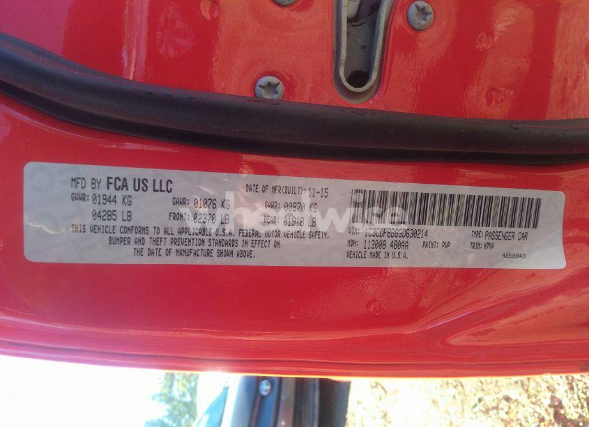 Photo 9 of 2016 Dodge Dart SXT (VIN 1C3CDFBB8GD630214)