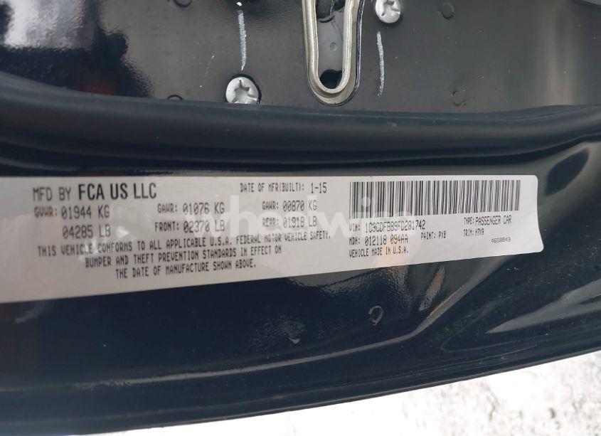 Photo 9 of 2015 Dodge Dart SXT (VIN 1C3CDFBB9FD281742)