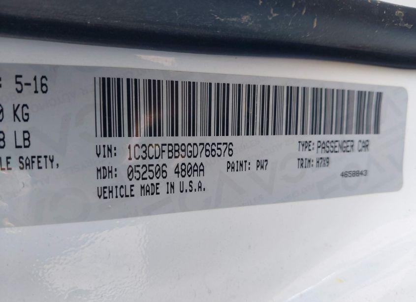 Photo 9 of 2016 Dodge Dart SXT (VIN 1C3CDFBB9GD766576)