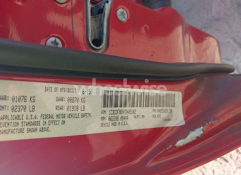 Photo 9 of 2015 Dodge Dart SXT (VIN 1C3CDFBBXFD405162)