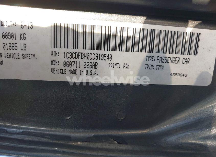 Photo 9 of 2013 Dodge Dart SXT (VIN 1C3CDFBH0DD319540)