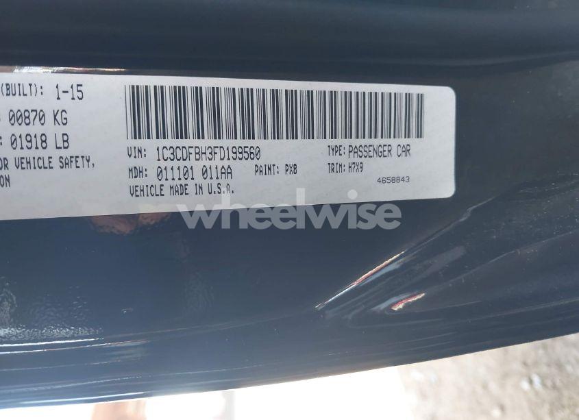 Photo 9 of 2015 Dodge Dart SXT (VIN 1C3CDFBH3FD199560)