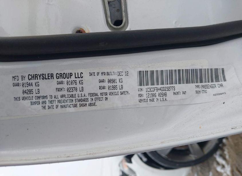 Photo 9 of 2013 Dodge Dart RALLYE (VIN 1C3CDFBH4DD232773)