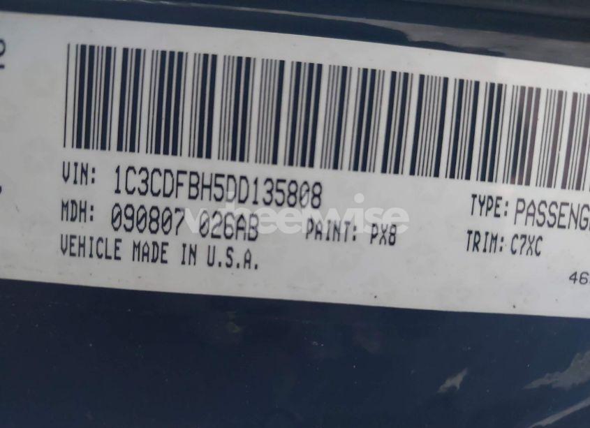 Photo 9 of 2013 Dodge Dart RALLYE (VIN 1C3CDFBH5DD135808)