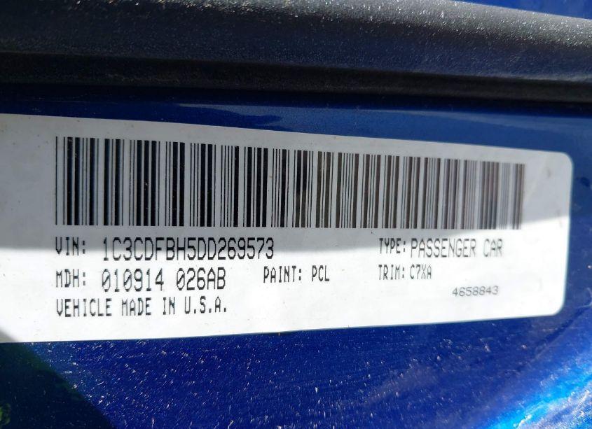 Photo 9 of 2013 Dodge Dart RALLYE (VIN 1C3CDFBH5DD269573)