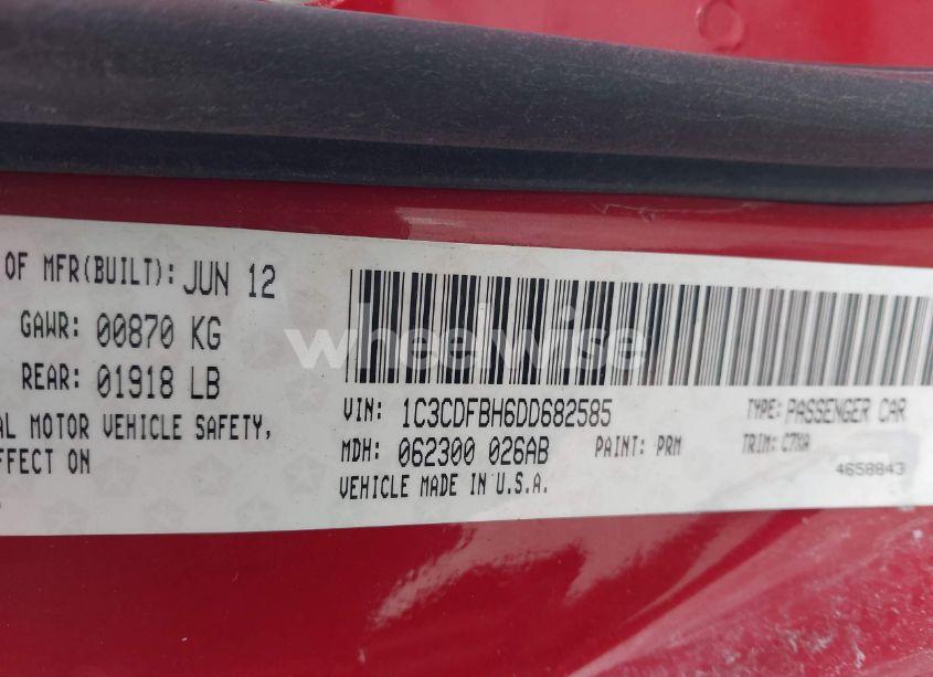 Photo 9 of 2013 Dodge Dart RALLYE (VIN 1C3CDFBH6DD682585)