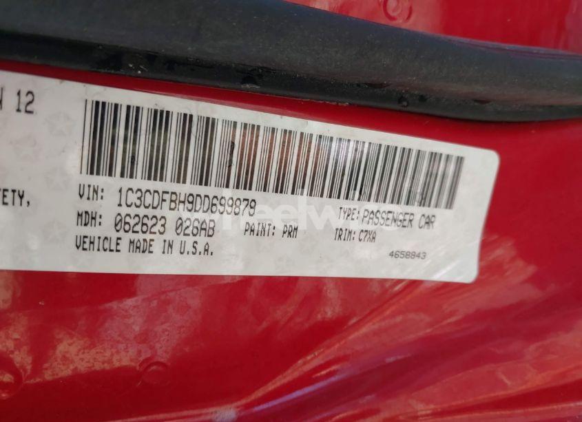 Photo 9 of 2013 Dodge Dart RALLYE (VIN 1C3CDFBH9DD699879)