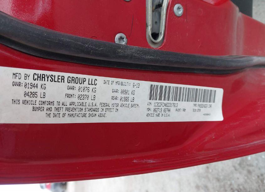 Photo 9 of 2013 Dodge Dart LIMITED (VIN 1C3CDFCA0DD317613)