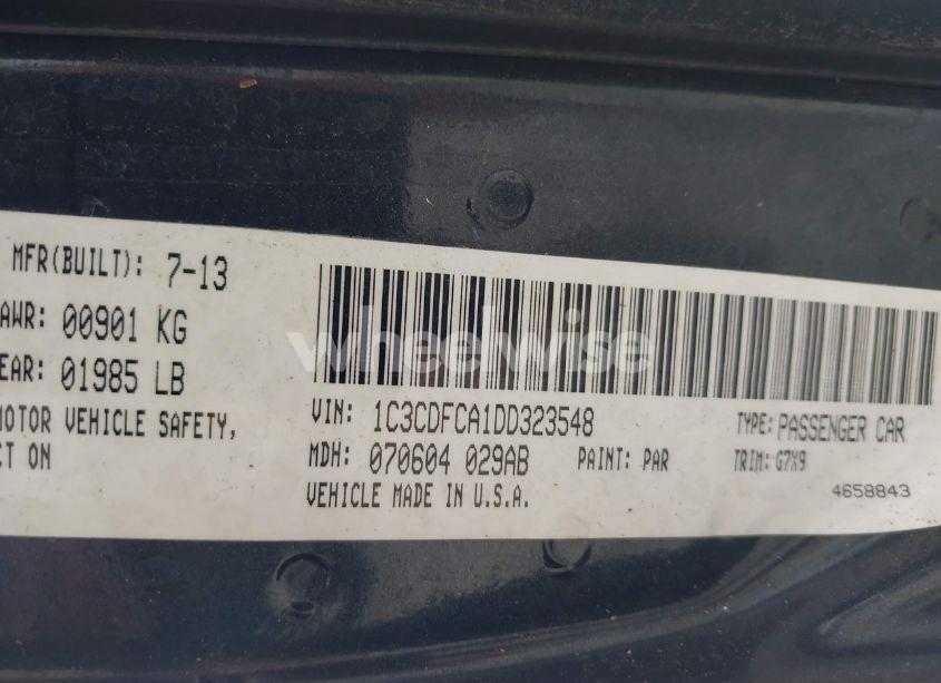 Photo 9 of 2013 Dodge Dart LIMITED (VIN 1C3CDFCA1DD323548)