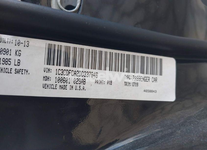 Photo 9 of 2013 Dodge Dart LIMITED (VIN 1C3CDFCA2DD337846)