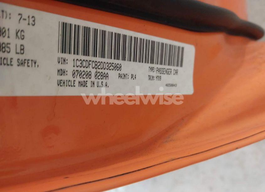 Photo 9 of 2013 Dodge Dart GT (VIN 1C3CDFCB2DD325060)