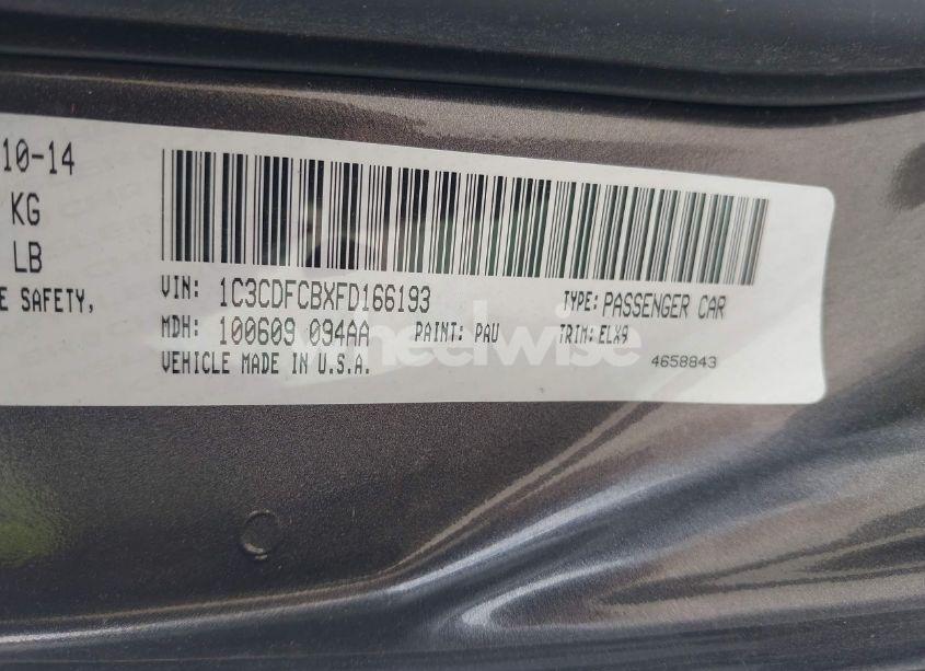 Photo 9 of 2015 Dodge Dart LIMITED (VIN 1C3CDFCBXFD166193)