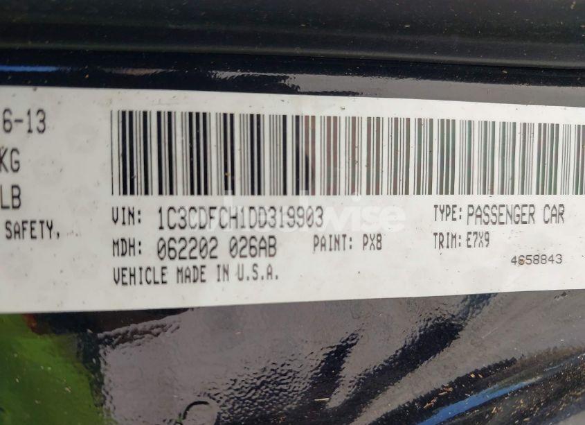 Photo 9 of 2013 Dodge Dart LIMITED (VIN 1C3CDFCH1DD319903)