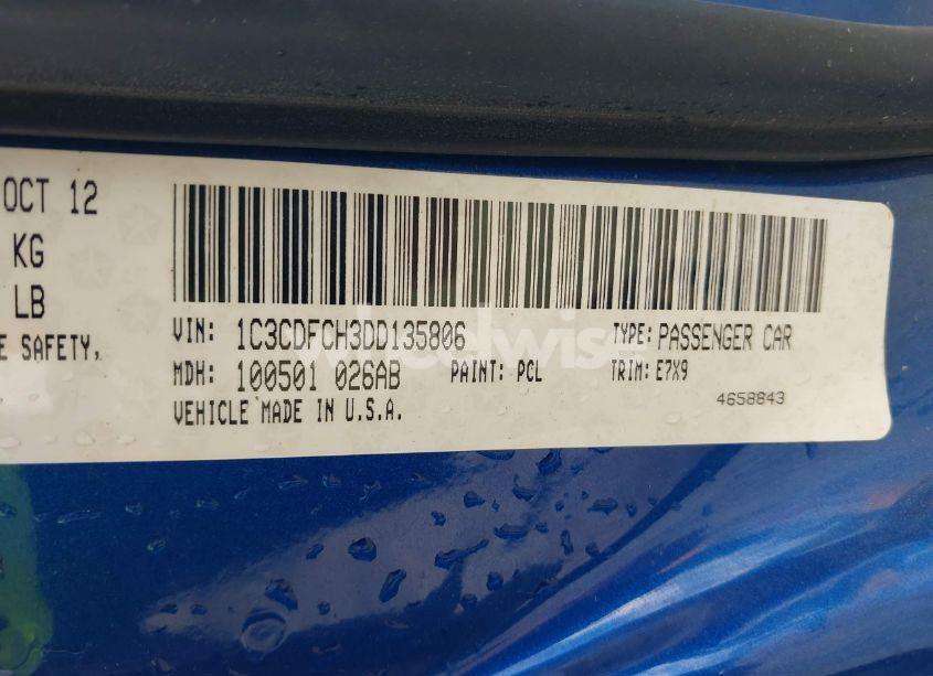 Photo 9 of 2013 Dodge Dart LIMITED (VIN 1C3CDFCH3DD135806)