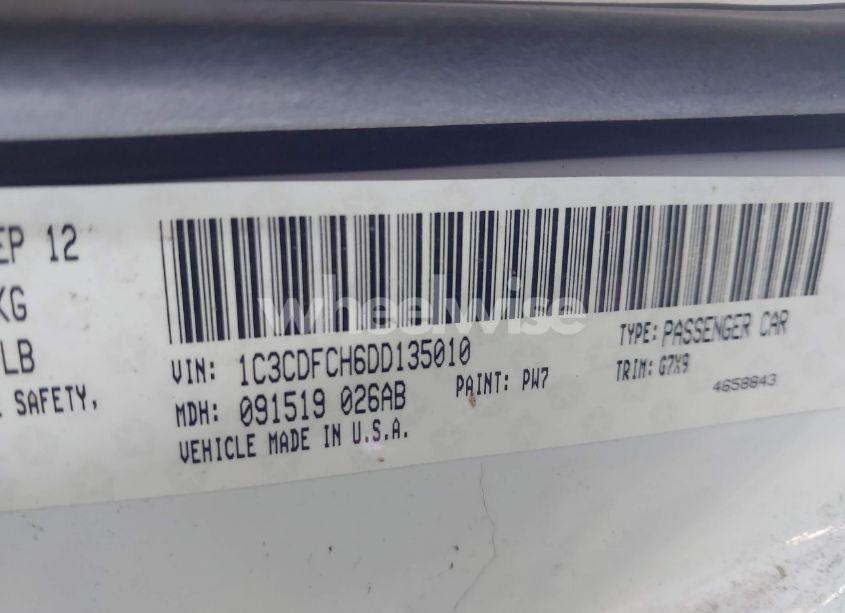 Photo 9 of 2013 Dodge Dart LIMITED (VIN 1C3CDFCH6DD135010)