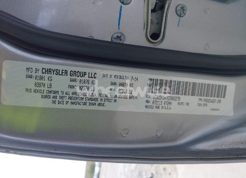 Photo 9 of 2014 Dodge Dart AERO (VIN 1C3CDFDH7ED902279)