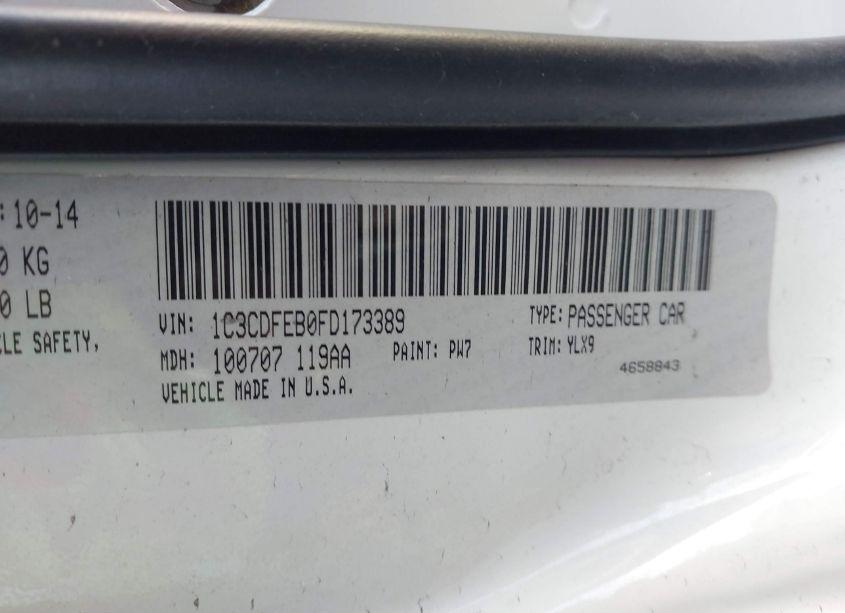 Photo 9 of 2015 Dodge Dart GT (VIN 1C3CDFEB0FD173389)