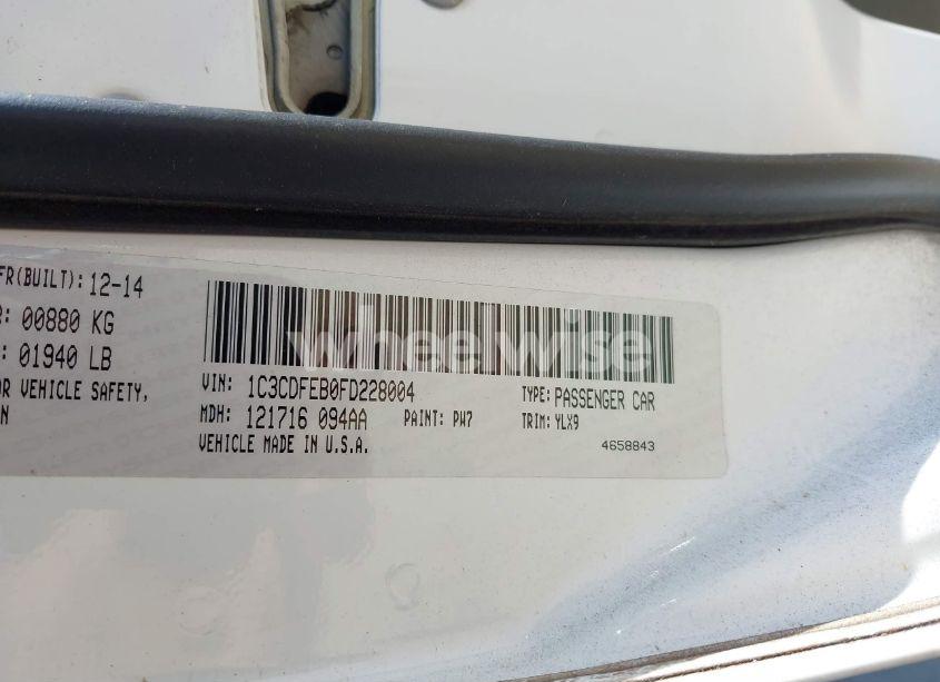 Photo 9 of 2015 Dodge Dart GT (VIN 1C3CDFEB0FD228004)