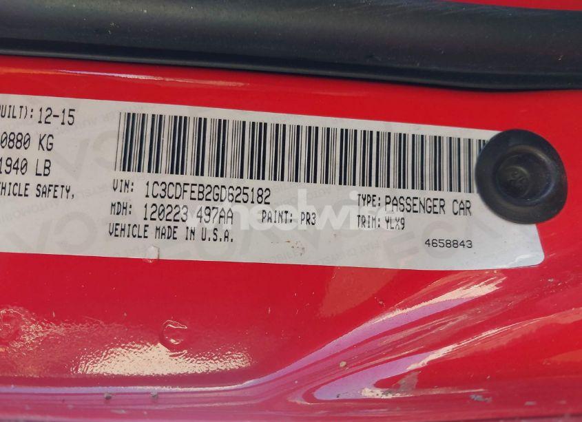 Photo 9 of 2016 Dodge Dart GT (VIN 1C3CDFEB2GD625182)