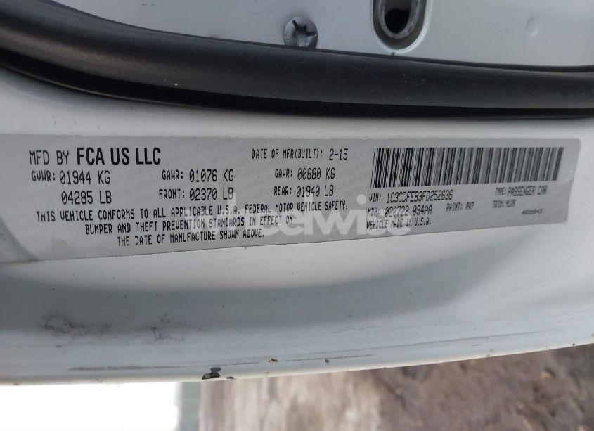 Photo 9 of 2015 Dodge Dart GT (VIN 1C3CDFEB3FD252636)