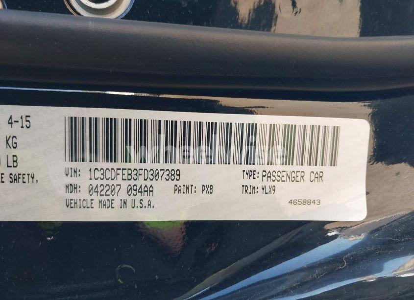 Photo 9 of 2015 Dodge Dart GT (VIN 1C3CDFEB3FD307389)