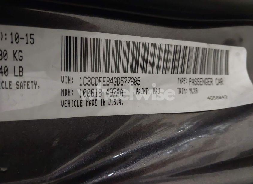 Photo 9 of 2016 Dodge Dart GT (VIN 1C3CDFEB4GD577605)