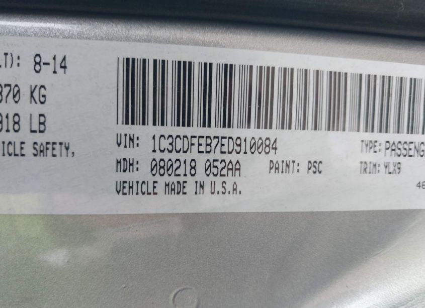 Photo 9 of 2014 Dodge Dart GT (VIN 1C3CDFEB7ED910084)