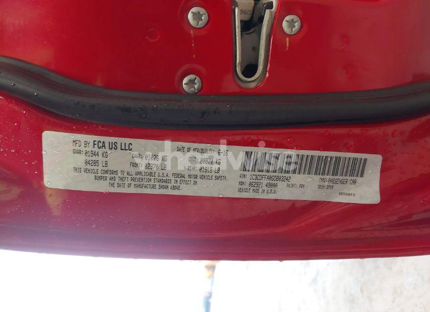 Photo 9 of 2016 Dodge Dart SXT SPORT BLACKTOP (VIN 1C3CDFFA0GD803242)