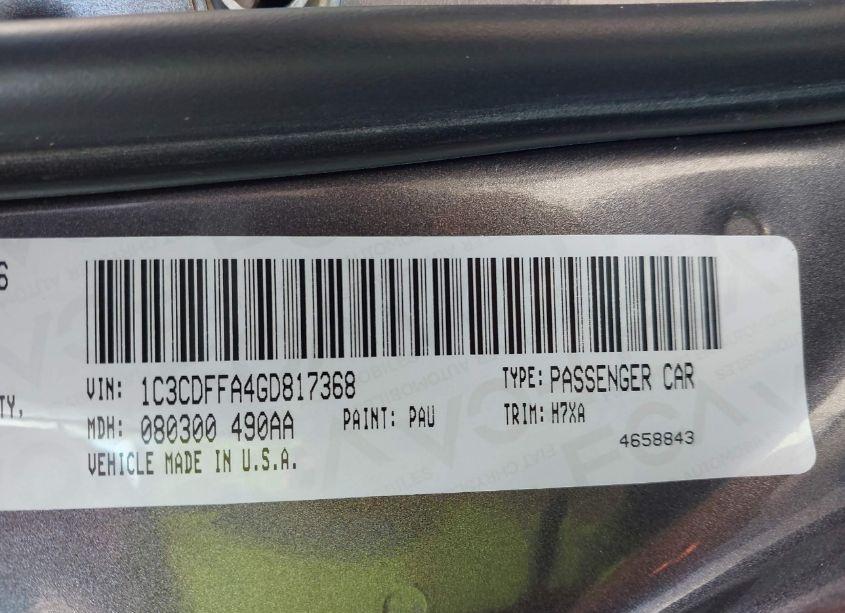 Photo 9 of 2016 Dodge Dart SXT SPORT RALLYE (VIN 1C3CDFFA4GD817368)