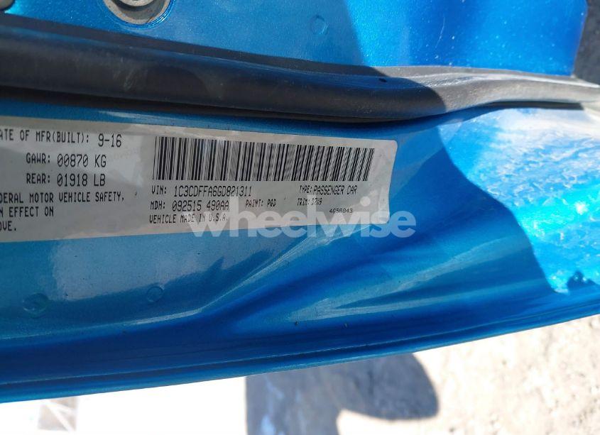 Photo 9 of 2016 Dodge Dart SXT SPORT (VIN 1C3CDFFA6GD821311)