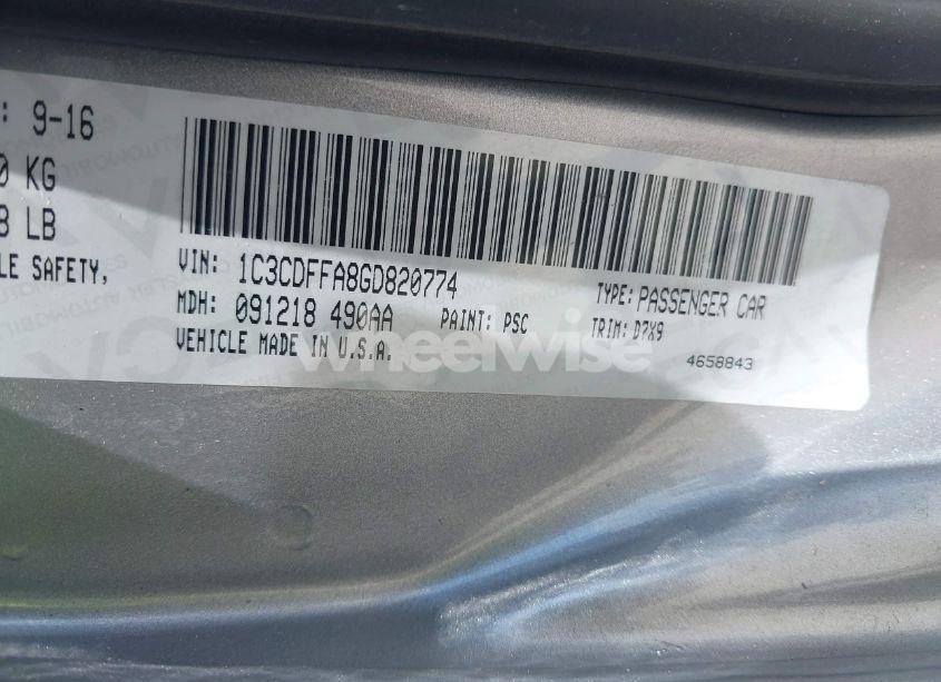 Photo 9 of 2016 Dodge Dart SXT SPORT (VIN 1C3CDFFA8GD820774)