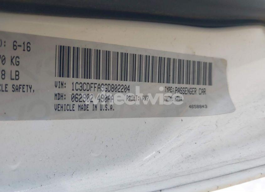 Photo 9 of 2016 Dodge Dart SXT SPORT RALLYE (VIN 1C3CDFFA9GD802204)