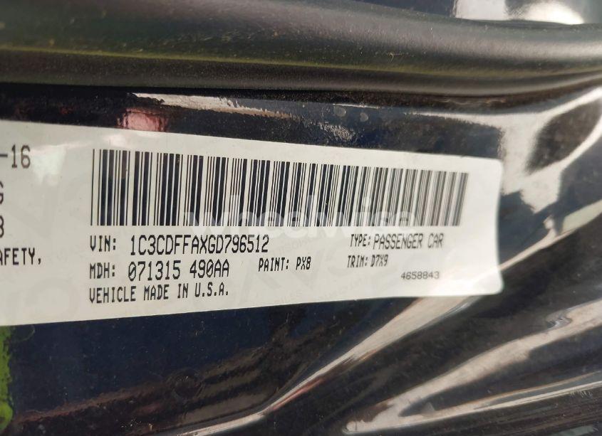 Photo 9 of 2016 Dodge Dart SXT SPORT (VIN 1C3CDFFAXGD796512)