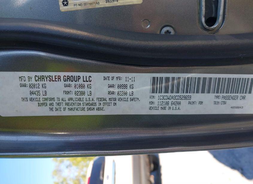 Photo 9 of 2012 Dodge Caliber SXT (VIN 1C3CDWDA3CD529659)