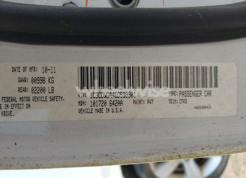 Photo 9 of 2012 Dodge Caliber SXT (VIN 1C3CDWDA4CD533901)