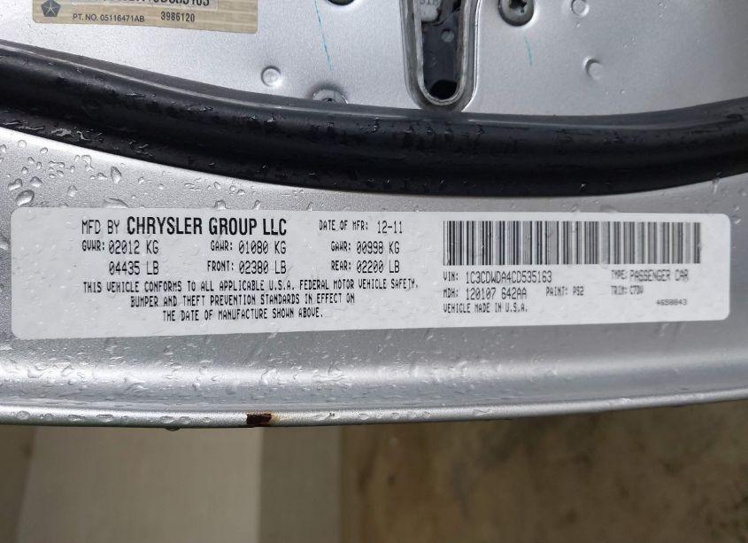 Photo 9 of 2012 Dodge Caliber SXT (VIN 1C3CDWDA4CD535163)