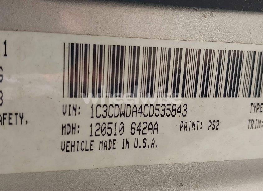 Photo 9 of 2012 Dodge Caliber SXT (VIN 1C3CDWDA4CD535843)